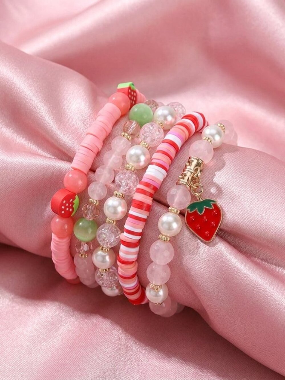 5 pcs bracelet pink cute